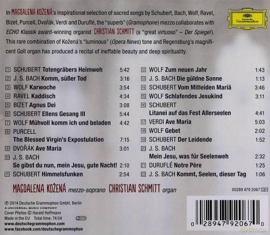 Magdalena Kozena: Prayer - Voice And Organ [CD]