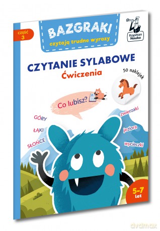 Bazgraki czytają trudne wyrazy. Czytanie sylabowe. Ćwiczenia. Kapitan Nauka. Bazgraki - Zuzanna Osuchowska [KSIĄŻKA]