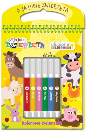 Kolorowe zwierzaki. A ja lubię zwierzęta. Ulubione kolorowanki [KSIĄŻKA]