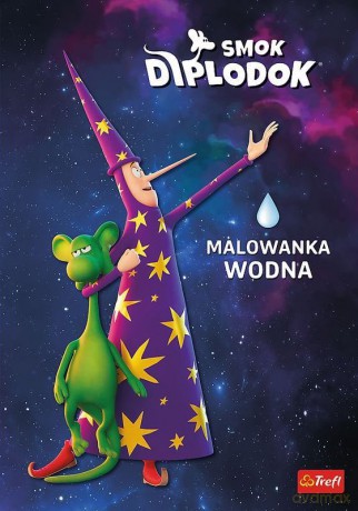 Ks08448 Smok Diplodok. Malowanka wodna [KSIĄŻKA]