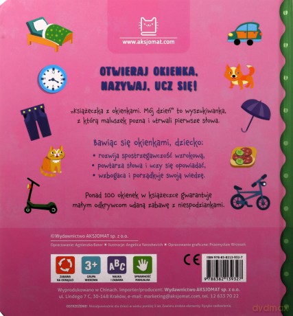 Mój dzień. Książeczka z okienkami. 100 okienek - 100 słów - Agnieszka Bator [KSIĄŻKA]