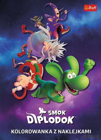 Smok Diplodok. Kolorowanka z naklejkami [KSIĄŻKA]