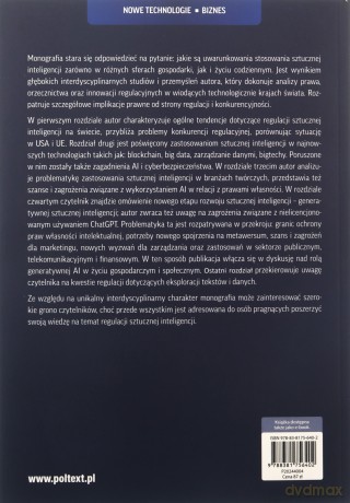 Sztuczna inteligencja w zarządzaniu. Regulacja a konkurencja - Włodzimierz Szpringer [KSIĄŻKA]