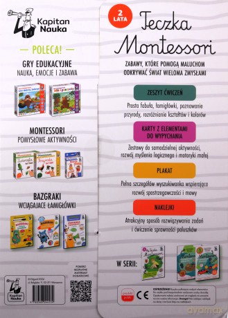 Teczka Montessori. 2 lata. Kapitan Nauka. Montessori - Zuzanna Osuchowska [KSIĄŻKA]