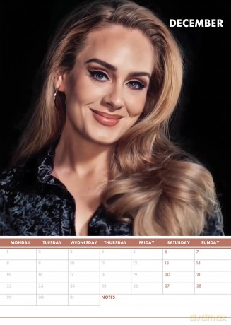 Adele: Adele 2025 Calendar [KALENDARZ]