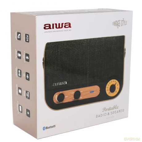 Aiwa: Aiwa Vintage Style Portable Radio & Speaker (FM/USB/AUX/BT)