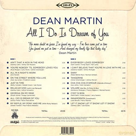 Dean Martin: All I Do Is Dream Of You (Blue) (RSD 2023) [2xWinyl]