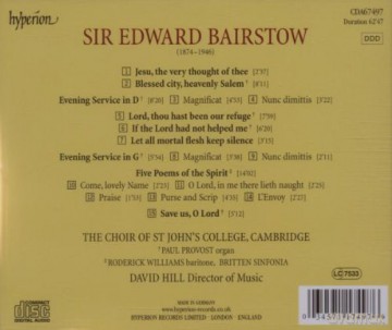 Ch Of St Johnshill: Bairstowchoral Music [CD]