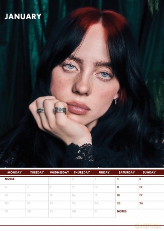 Billie Eilish: Billie Eilish 2025 Calendar [KALENDARZ]