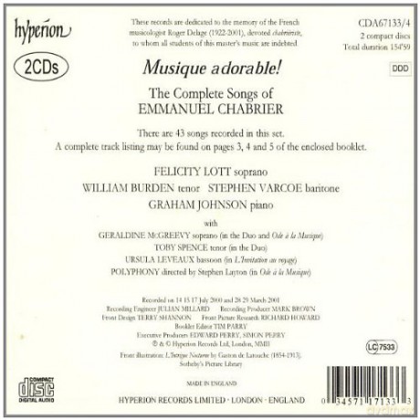 Lottburdenvarcoejohnson: Chabriermusique Adorable [2CD]