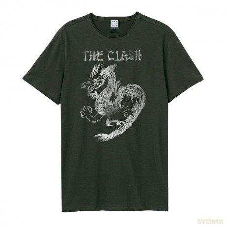 Clash: Clash - New Dragon Amplified Vintage Charcoal Small T Shirt