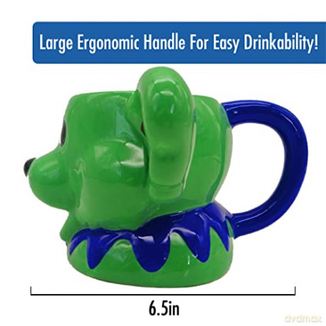 Grateful Dead: Grateful Dead Dancing Bear Molded Head Ceramic Mug (Green)