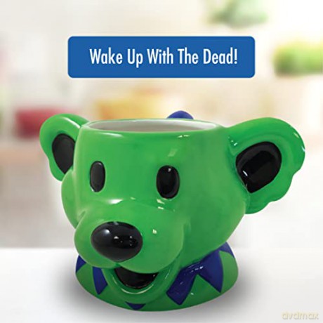 Grateful Dead: Grateful Dead Dancing Bear Molded Head Ceramic Mug (Green)