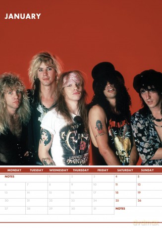 Guns N Roses: Guns N Roses 2025 Calendar [KALENDARZ]