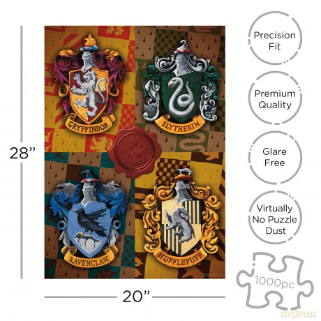Harry Potter: Harry Potter Crests 1000 Piece Jigsaw Puzzle [PUZZLE]