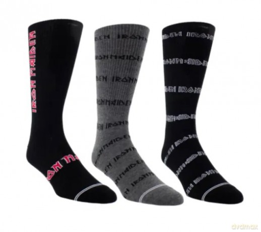 Iron Maiden: Iron Maiden Assorted Crew Socks 3 Pack (One Size)