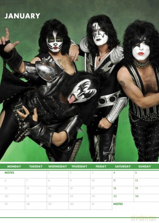 Kiss: Kiss 2025 Calendar [KALENDARZ]