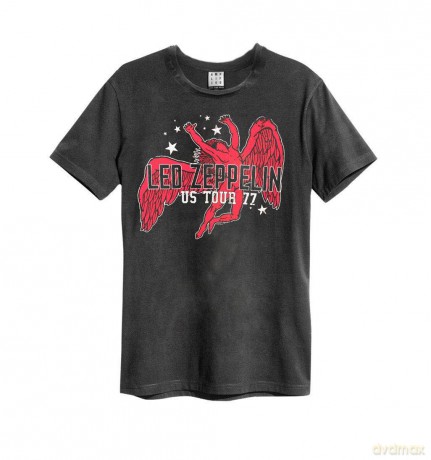 Led Zeppelin: Led Zeppelin - Us Tour 77 (Icarus) Amplified Vintage Charcoal X Large T-Shirt