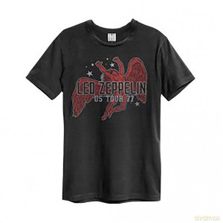 Led Zeppelin: Led Zeppelin - Us Tour 77 (Icarus) Amplified Vintage Charcoal Xx Large T-Shirt