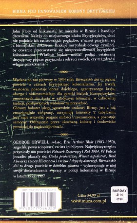 Birmańskie dni - Orwell George [KSIĄŻKA]
