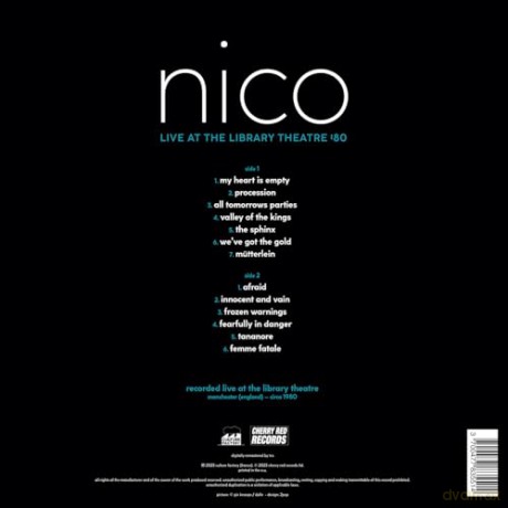 Nico: Live At The Library Theatre 80 (Crystal Clear Blue) (RSD 2023) [Winyl]