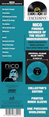 Nico: Live At The Library Theatre 80 (Crystal Clear Blue) (RSD 2023) [Winyl]