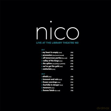 Nico: Live At The Library Theatre 80 (Crystal Clear Blue) (RSD 2023) [Winyl]