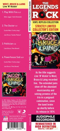 West. Bruce And Laing: Live N Kickin [CD]