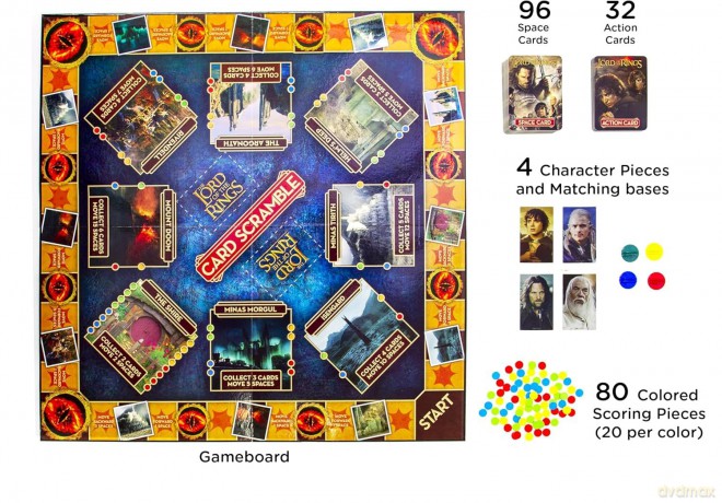 Lord Of The Rings: Lord Of The Rings Card Scramble Board Game [GRA PLANSZOWA]
