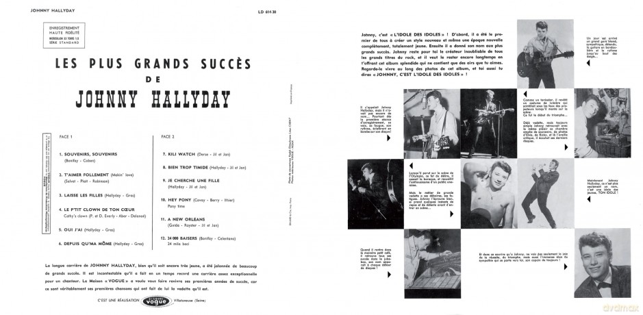 Johnny Hallyday: Lp No. 05 - Les Plus Grands Succes De Johnny Hallyday [CD]