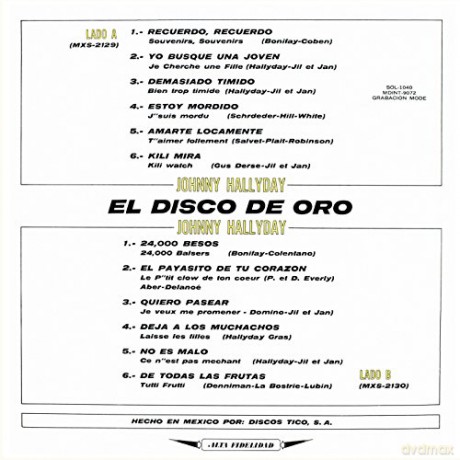 Johnny Hallyday: Made In Mexique - El Disco De Oro [CD]