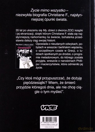 Christiane F. Życie mimo wszystko - Christiane F., Vukovic Sonja [KSIĄŻKA]