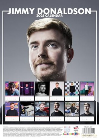 Mr Beast: Mr Beast 2025 Calendar [KALENDARZ]