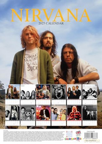 Nirvana: Nirvana 2025 Calendar [KALENDARZ]