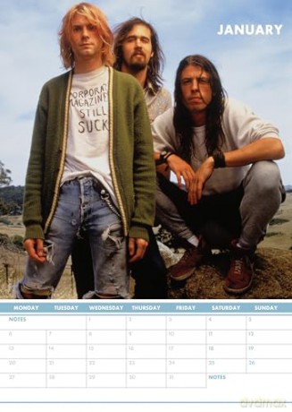 Nirvana: Nirvana 2025 Calendar [KALENDARZ]