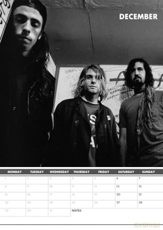 Nirvana: Nirvana 2025 Calendar [KALENDARZ]