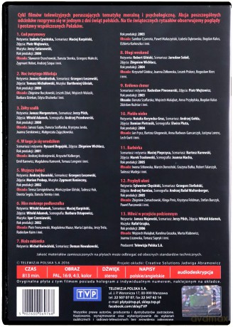 Święta Polskie: Cud Purymowy / Noc Świętego Mikołaja  / Żółty szalik  / W kogo ja się wrodziłem / Wszyscy święci / Miss Mokrego Podkoszulka / Biała sukienka / Długi weekend / Królowa Chmur / Piekło Niebo / Barbórka / Przybyli ułani / Miłość [4DVD]