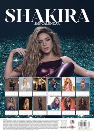 Shakira: Shakira 2025 Calendar [KALENDARZ]