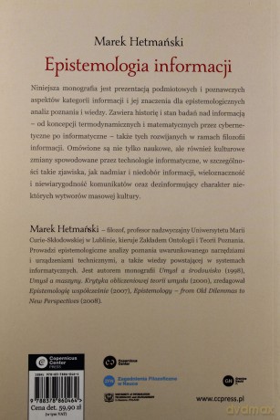 Epistemologia informacji - Hetmański Marek [KSIĄŻKA]