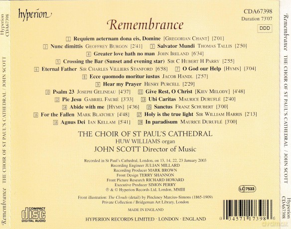 St Pauls Ccscott: Variousremembrance [CD]