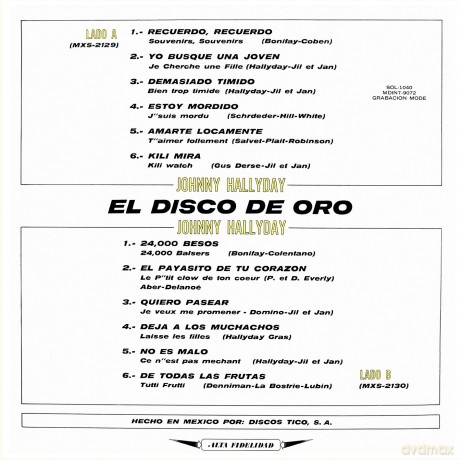 Johnny Hallyday: Vogue Made In Mexique - El Disco De Oro [Winyl]