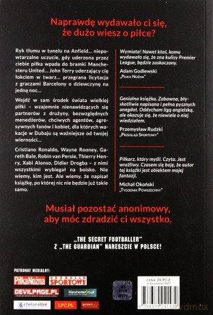 Futbol obnażony. Szpieg w szatni Premier League - Anonimowy piłkarz [KSIĄŻKA]