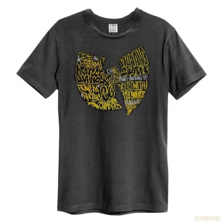 Wu-Tang Clan: Wu-Tang Clan - Graffiti Logo Amplified Vintage Charcoal Large T Shirt