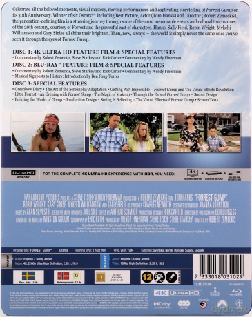 Forrest Gump (steelbook) [Blu-Ray 4K]+[2xBlu-Ray]