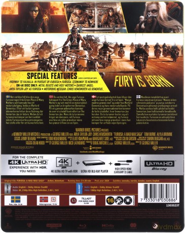 Furiosa: A Mad Max Saga (Furiosa: Saga Mad Max) (steelbook) [Blu-Ray 4K]+[Blu-Ray]