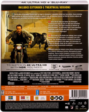 Jurassic World: Dominion (steelbook) [Blu-Ray 4K]+[Blu-Ray]