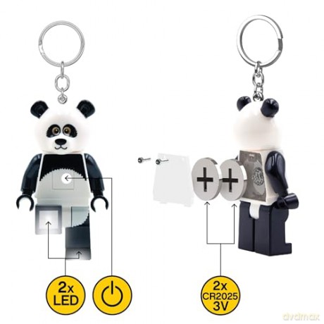 LEGO brelok lampa lampka LED do kluczy Panda