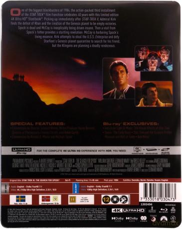 Star Trek III: The Search for Spock (Star Trek III: W poszukiwaniu Spocka) (steelbook) [Blu-Ray 4K]+[Blu-Ray]