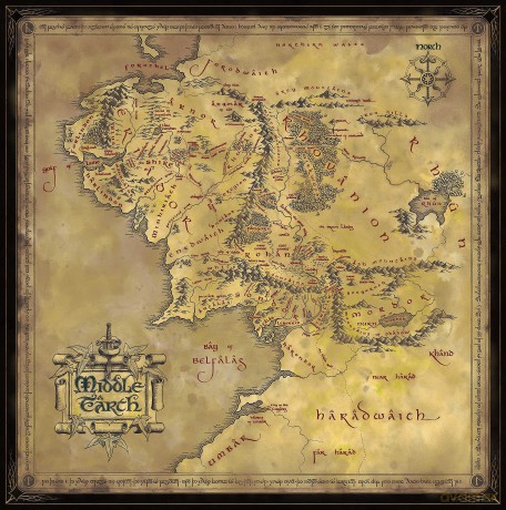 Puzzle Noble Collection Władca Pierścieni 1000 elementów Mapa Śródziemia - Władca Pierścieni NN9472