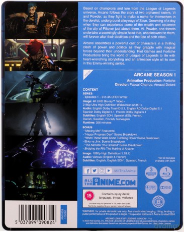 Arcane: League of Legends - Season 1 (steelbook) [2xBlu-Ray 4K]+[2xBlu-Ray]